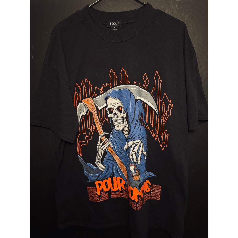 BoohooMAN Grim Reaper Graphic Oversized T-Shirt